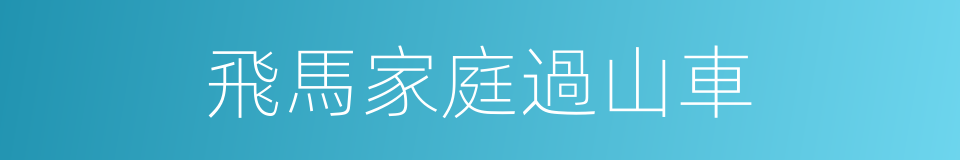 飛馬家庭過山車的同義詞