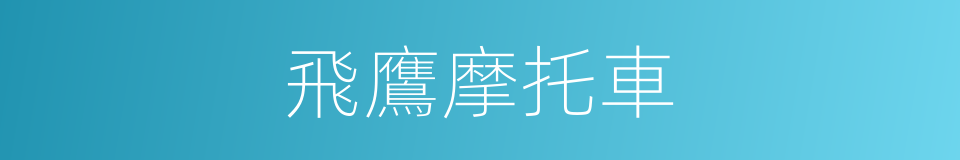 飛鷹摩托車的同義詞