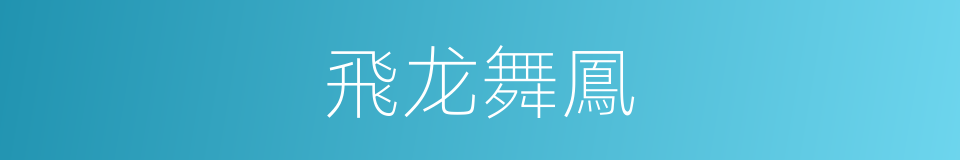飛龙舞鳳的意思
