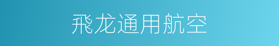 飛龙通用航空的同義詞