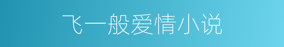 飞一般爱情小说的同义词
