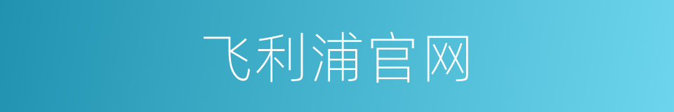 飞利浦官网的同义词