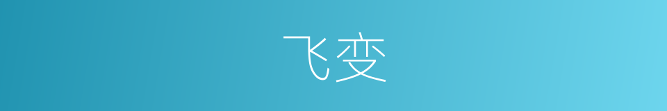 飞变的意思