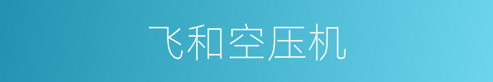 飞和空压机的同义词