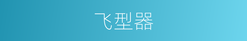 飞型器的同义词