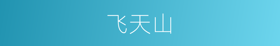飞天山的同义词
