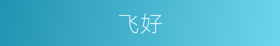 飞好的同义词