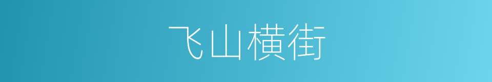 飞山横街的同义词