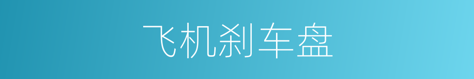 飞机刹车盘的同义词