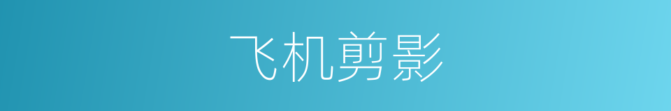 飞机剪影的同义词