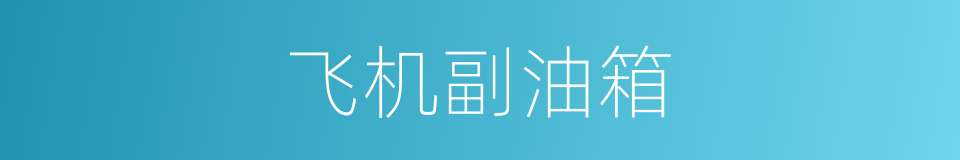 飞机副油箱的同义词