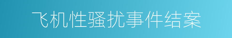 飞机性骚扰事件结案的同义词