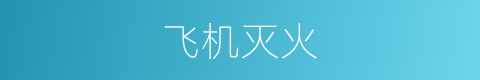 飞机灭火的同义词