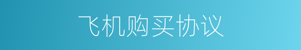飞机购买协议的同义词