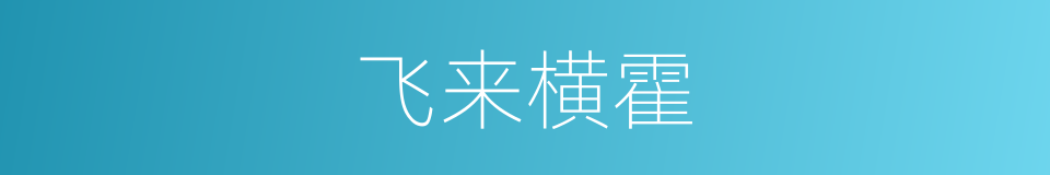飞来横霍的同义词
