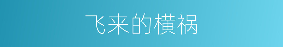 飞来的横祸的同义词