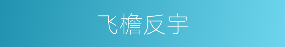 飞檐反宇的意思