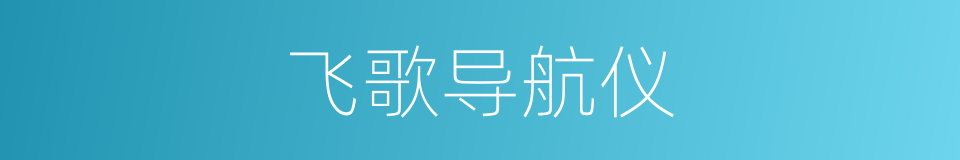 飞歌导航仪的同义词