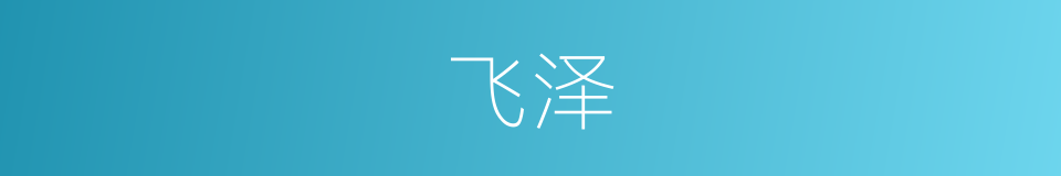 飞泽的同义词