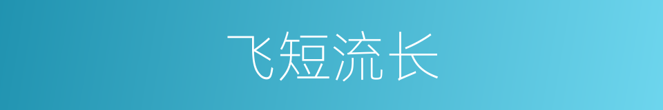 飞短流长的意思