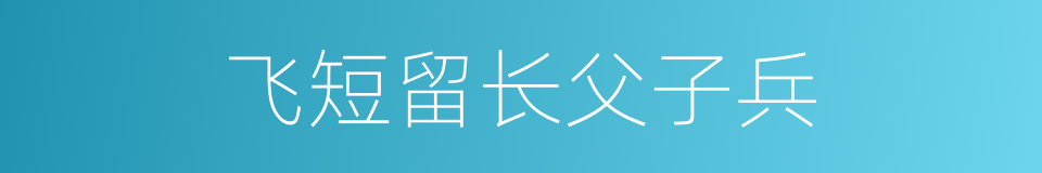 飞短留长父子兵的同义词