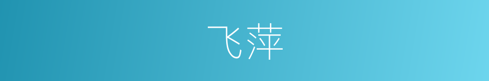 飞萍的同义词