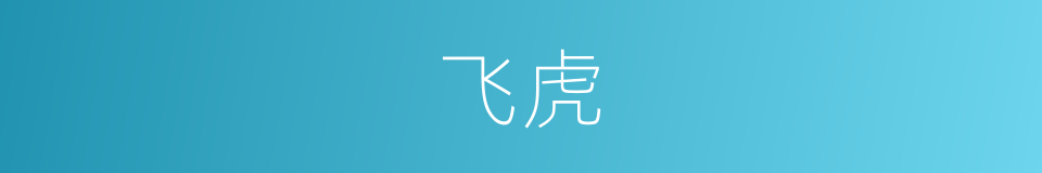 飞虎的意思