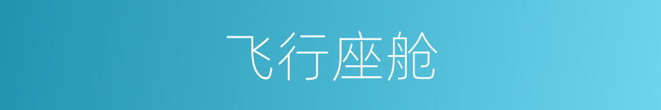 飞行座舱的同义词