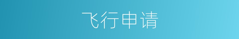 飞行申请的同义词