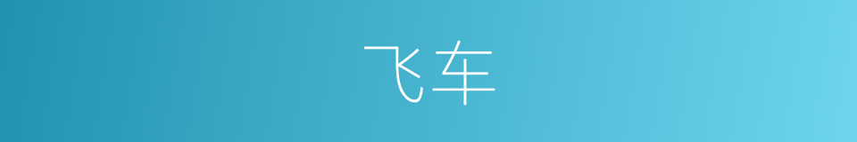 飞车的意思
