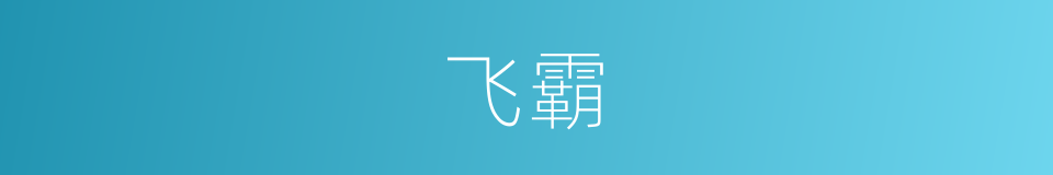 飞霸的同义词