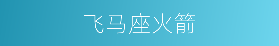 飞马座火箭的同义词