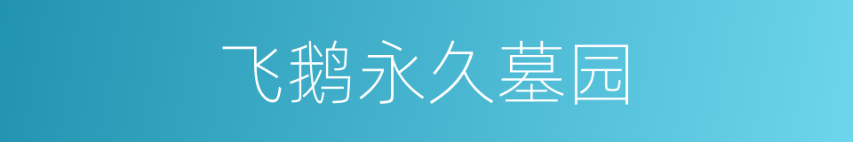 飞鹅永久墓园的同义词