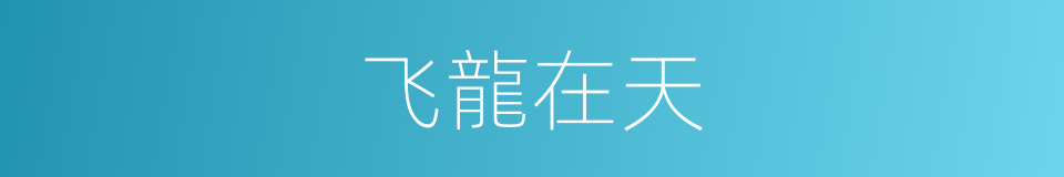 飞龍在天的同義詞