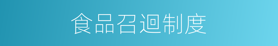 食品召迴制度的同義詞