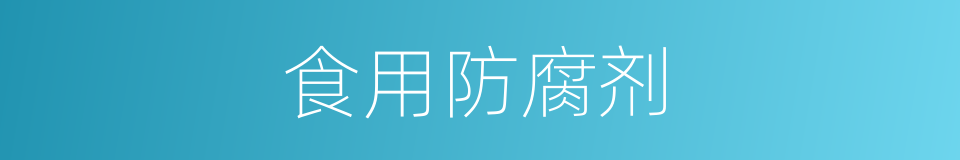 食用防腐剂的同义词