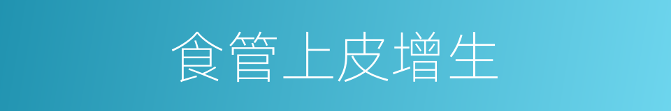 食管上皮增生的同义词