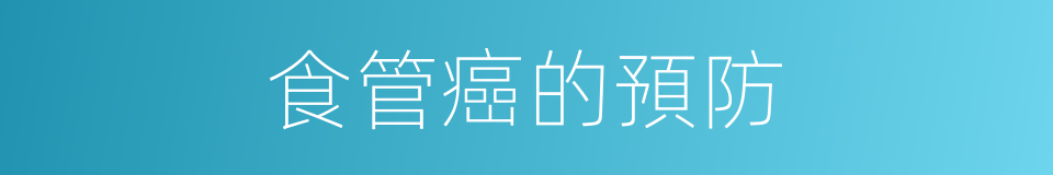 食管癌的預防的同義詞