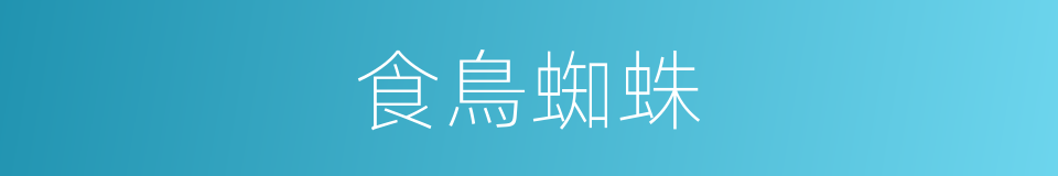 食鳥蜘蛛的同義詞