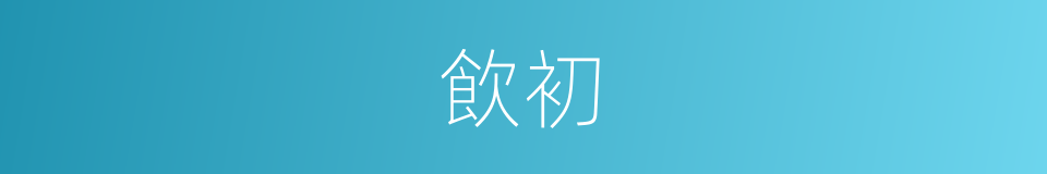 飲初的同義詞
