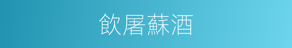 飲屠蘇酒的同義詞