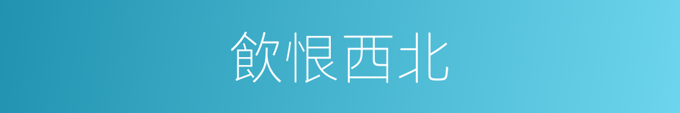飲恨西北的同義詞
