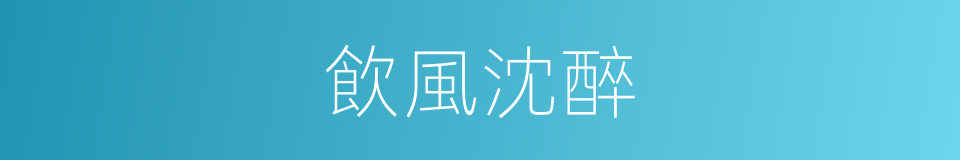 飲風沈醉的同義詞