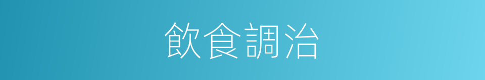 飲食調治的同義詞