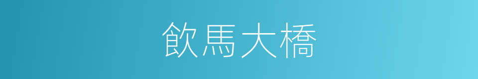 飲馬大橋的同義詞