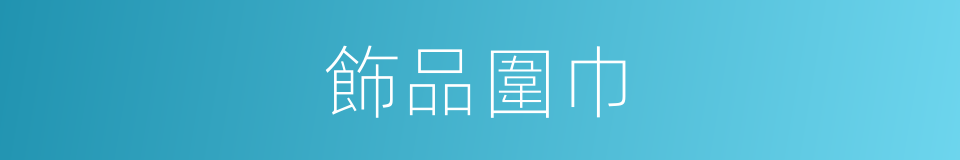 飾品圍巾的同義詞