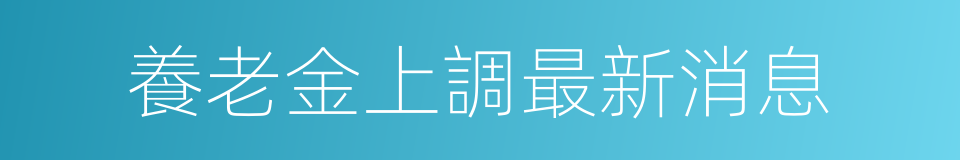 養老金上調最新消息的同義詞