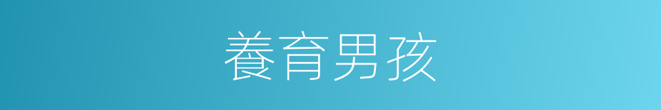 養育男孩的同義詞