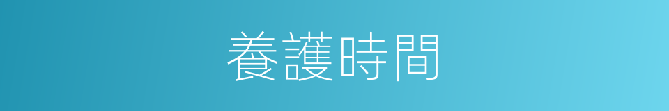 養護時間的同義詞