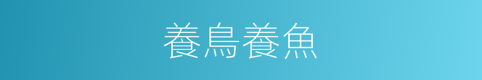 養鳥養魚的同義詞